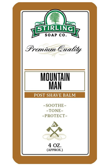 Stirling Soap Co. after shave balm Mountain Man 118ml - Manandshaving - Stirling Soap Co.