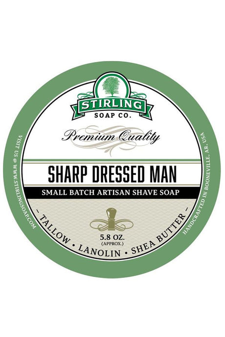 Stirling Soap Co. scheercrème Sharp Dressed Man 165ml - Manandshaving - Stirling Soap Co.
