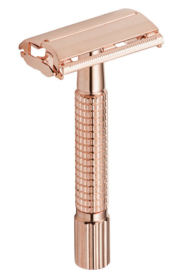 Boker double edge safety razor closed comb butterfly lock Rose Gold ...