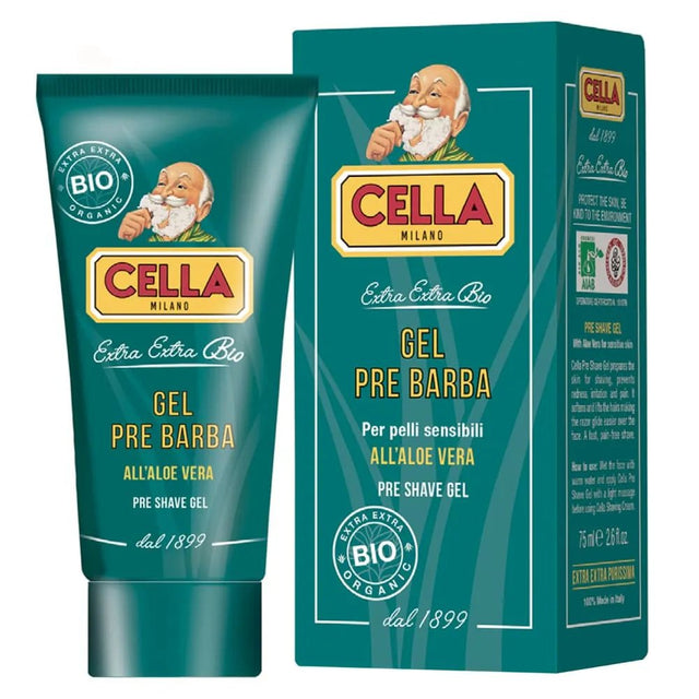 Cella Milano pre shave gel Organic 75ml - Manandshaving - Cella Milano