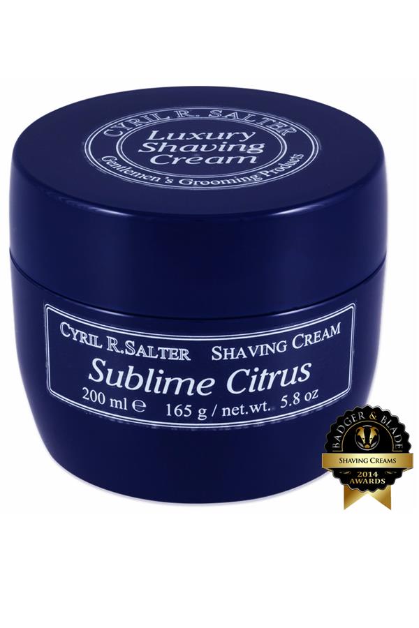 Cyril R Salter scheercrème Sublime Citrus 165gr - Manandshaving - Cyril R Salter