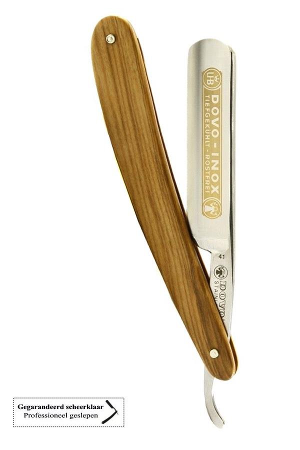 DOVO open razor Inox Olivewood Stainless Steel 5/8
