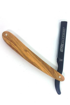 DOVO Shavette scheermes Olijfhout handvat - Manandshaving - DOVO