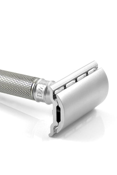 Edwin Jagger 3ONE6 double edge safety razor Knurled RVS - Manandshaving - Edwin Jagger 3ONE6