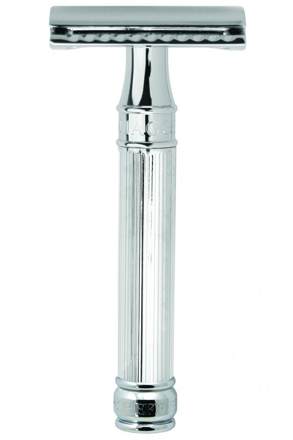 Edwin Jagger double edge safety razor lines chrome DE89L - Safety