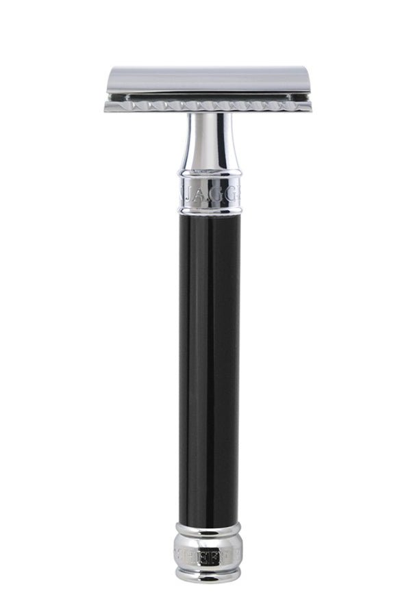 Edwin Jagger double edge safety razor long handle black - Safety