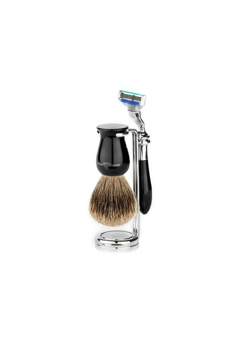 Edwin Jagger scheermes Mach3 Plaza zwart marble - Manandshaving - Edwin Jagger