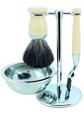 Edwin Jagger scheerset S21M727CRB - Synthetisch - Mach3 - Wit - Manandshaving - Edwin Jagger