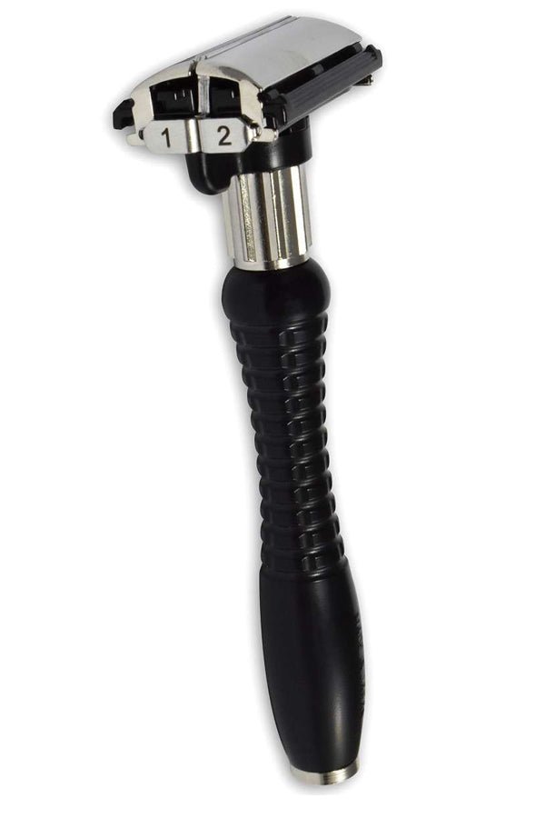 ZEVA Wet Shave Safety Razor + 10 Free Blades - Double Edge For Beard & Body Shaving