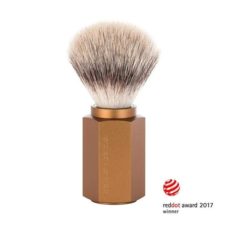 Muhle Hexagon scheerkwast synthetisch haar Bronze - Manandshaving - Muhle Hexagon