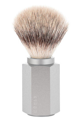Muhle Hexagon scheerkwast synthetisch haar Silver - Manandshaving - Muhle Hexagon