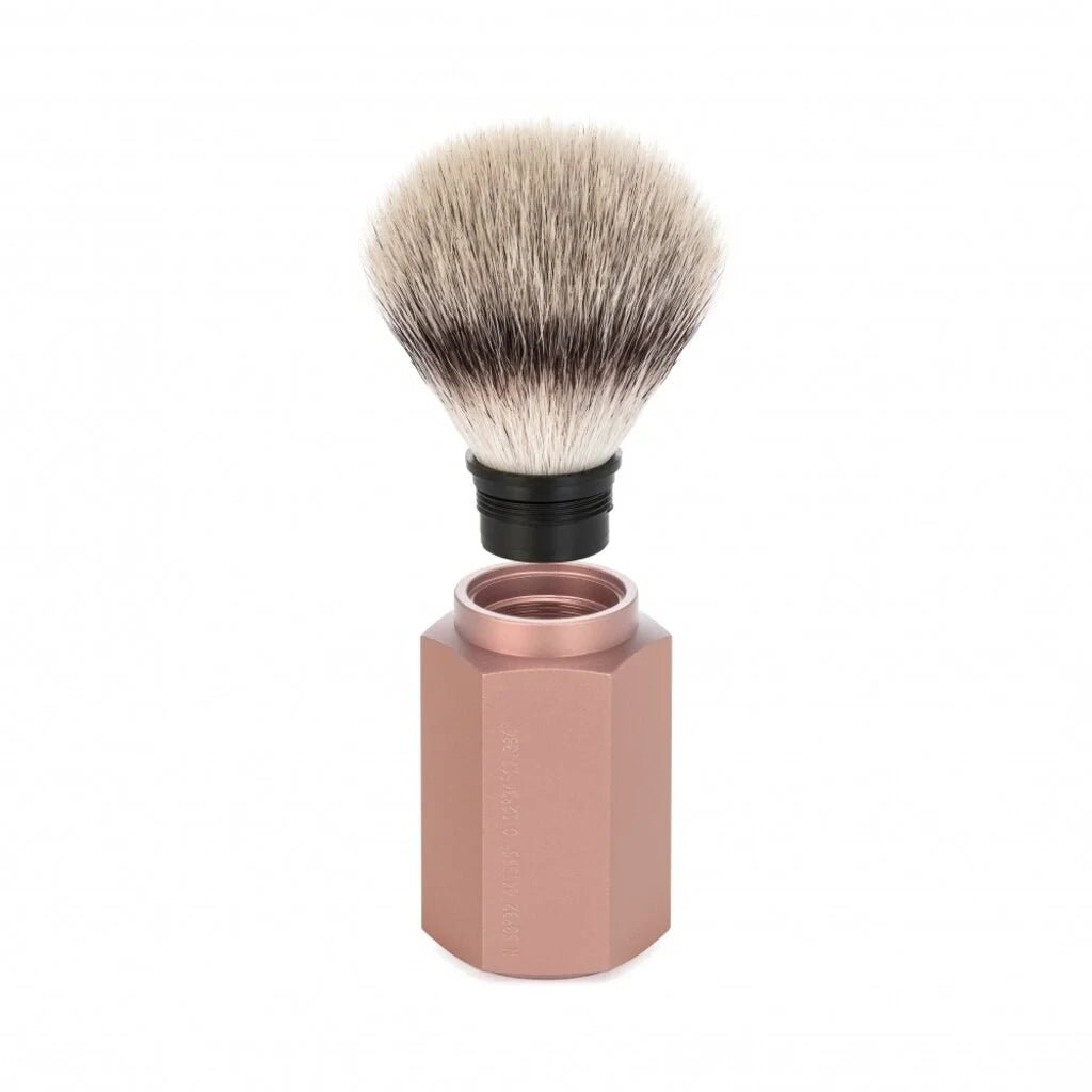 Muhle Hexagon scheerkwast synthetisch haar Sunrise - Manandshaving - Muhle Hexagon
