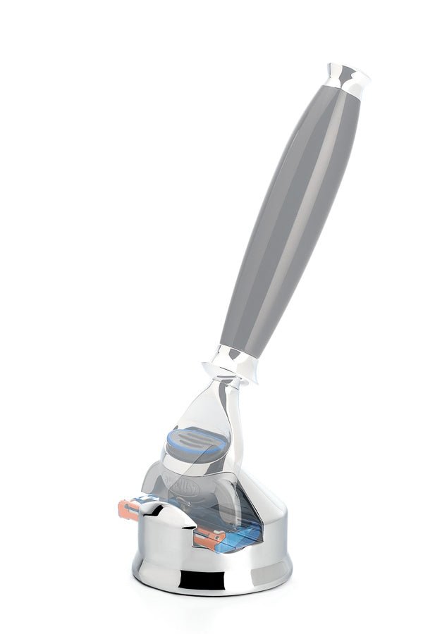 Muhle Mach3 and Fusion razor blade holder Chrome - Razor blade