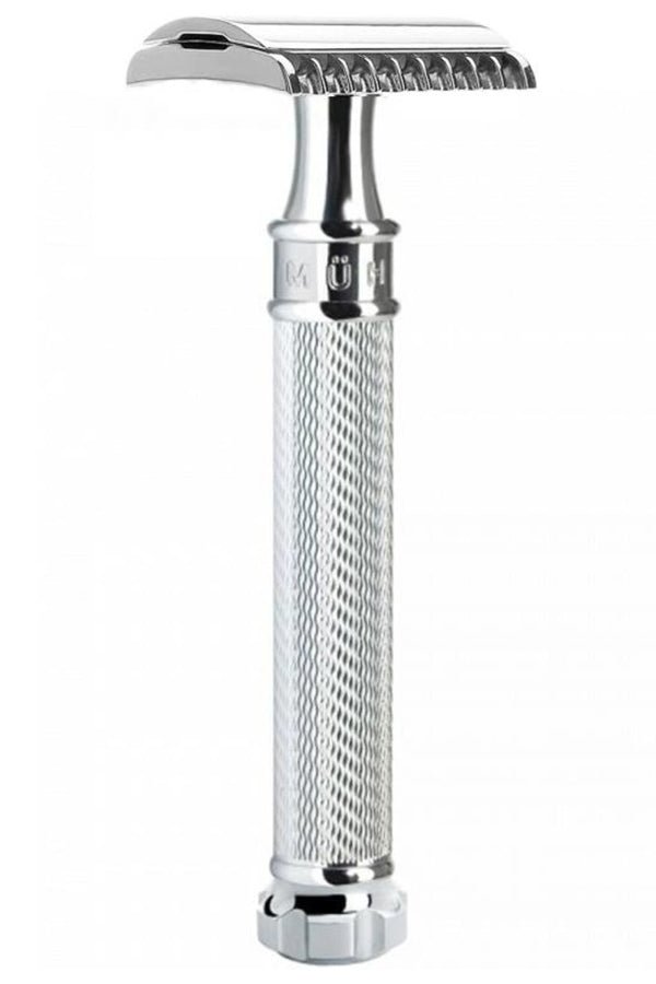 Muhle Double Edge Safety Razor Twist Chromium R41 with tooth comb Safety Scheermen or Safety Razor Manandshaving.NL