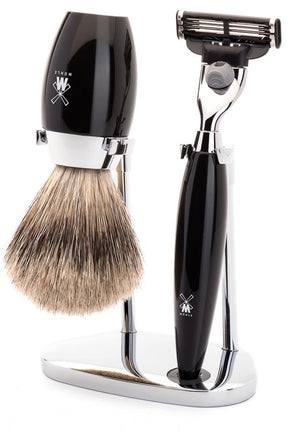 Muhle scheerset Kosmo S281K876M3 - Dashaar - Mach3 - zwart - Manandshaving - Muhle