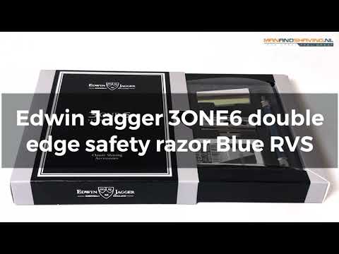 Rasoir de sécurité double tranchant Edwin Jagger 3ONE6 Acier inoxydable bleu