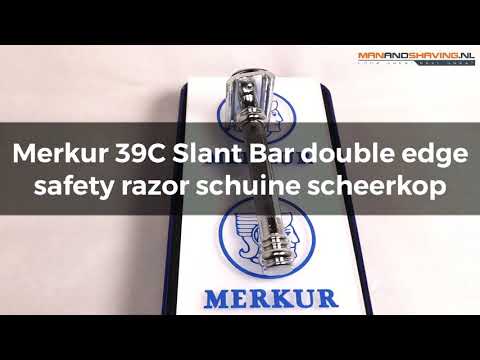 Merkur 39C Slant Bar double edge safety razor schuine scheerkop