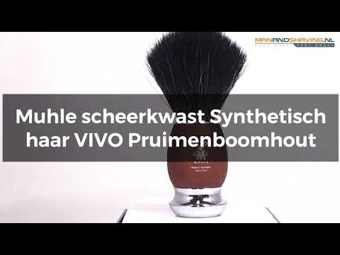 Muhle shaving brush synthetic hair VIVO plum tree wood