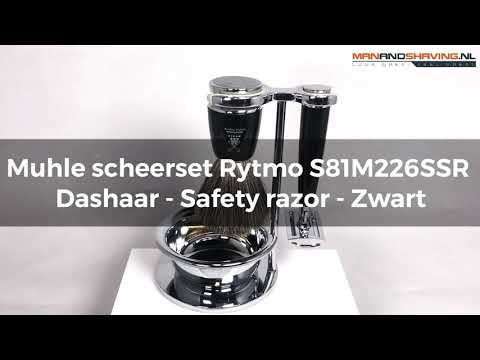 Muhle scheerset RYTMO S81M226SSR - Dassenhaar - Safety razor - Zwart