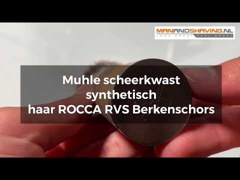 Muhle blaireau cheveux synthétiques ROCCA acier inoxydable écorce de bouleau