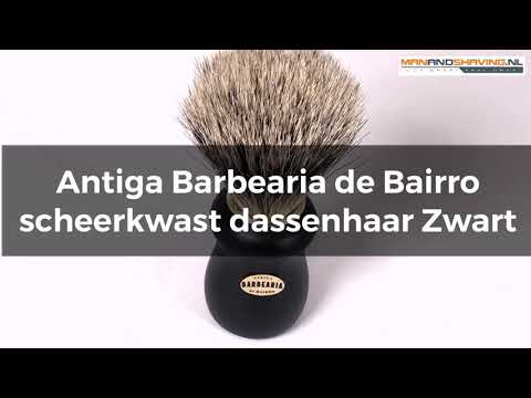 Antiga Barbearia de Bairro Shaving Bish Badger Hair negro