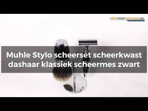 Muhle Scheerset Stylo S091K76SR - Fie Hair - Safety Razor - Black