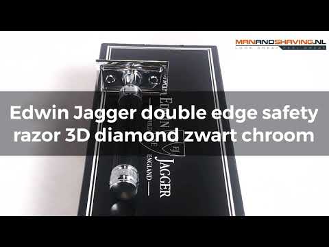 Edwin Jagger double edge safety razor 3D diamond zwart chroom