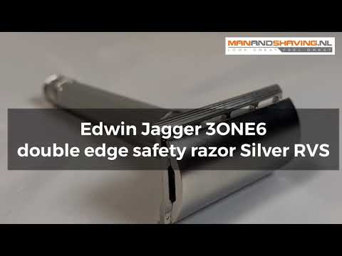 Edwin Jagger 3ONE6 double edge safety razor Silver RVS