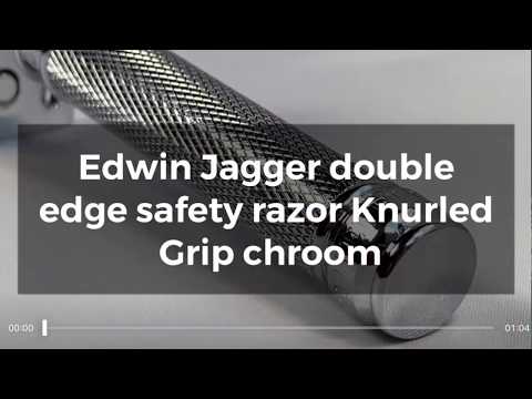 Razor de seguridad de doble borde de Edwin Jagger Cromo de agarre con manchas