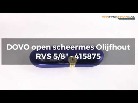 DOVO open scheermes Inox Olijfhout RVS 5/8" - 13581027