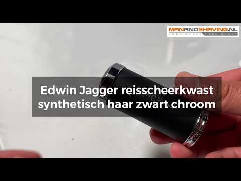 Edwin Jagger Travel Scheer Pinsel Synthetisches Haar schwarz Chrom