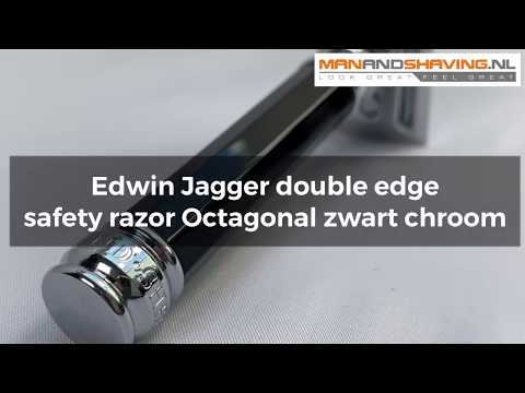 Edwin Jagger Double Edge Safety Razor Octogonal Black Chrome