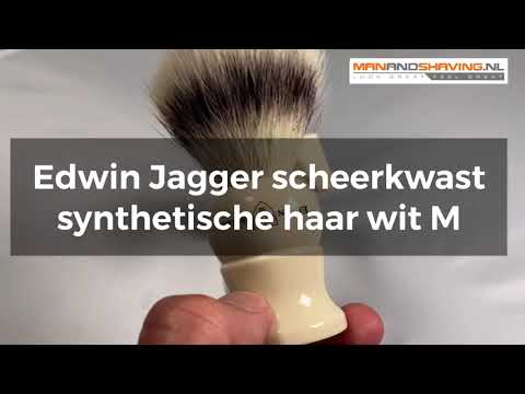 Edwin Jagger shaving brush Synthetic hair white m