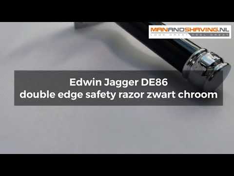 Edwin Jagger DE86 double edge safety razor zwart chroom