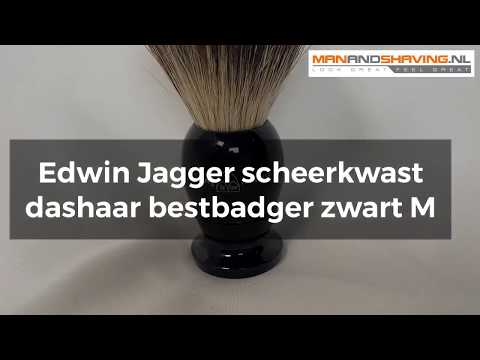 Edwin jagger pincel de afeitar el cabello negro m