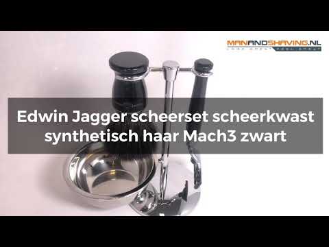 Edwin Jagger shaving set S21M726CRB-Synthetic-Mach3-Black