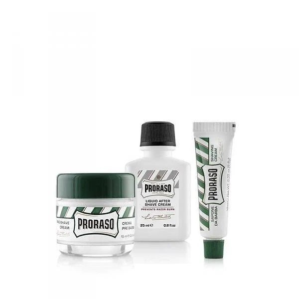 Proraso reisscheerset met pre - shave, scheercrème, after shave balm - Manandshaving - Proraso