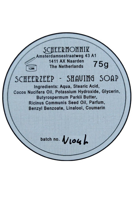 Scheermonnik scheercrème Delftse Donderslag 75gr - Manandshaving - Scheermonnik