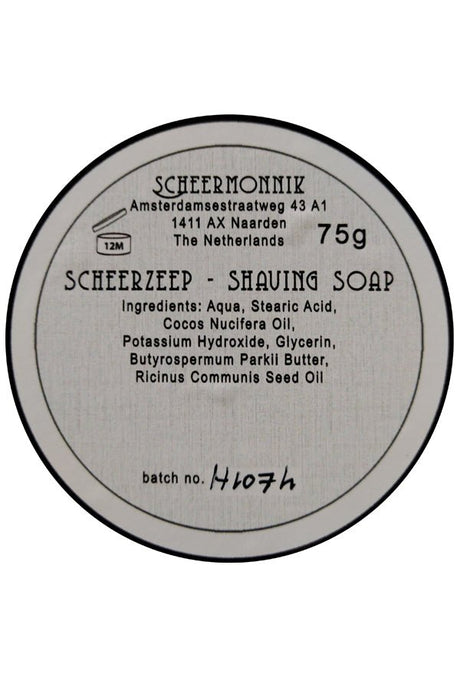 Scheermonnik scheercrème PUUR 75gr - Manandshaving - Scheermonnik