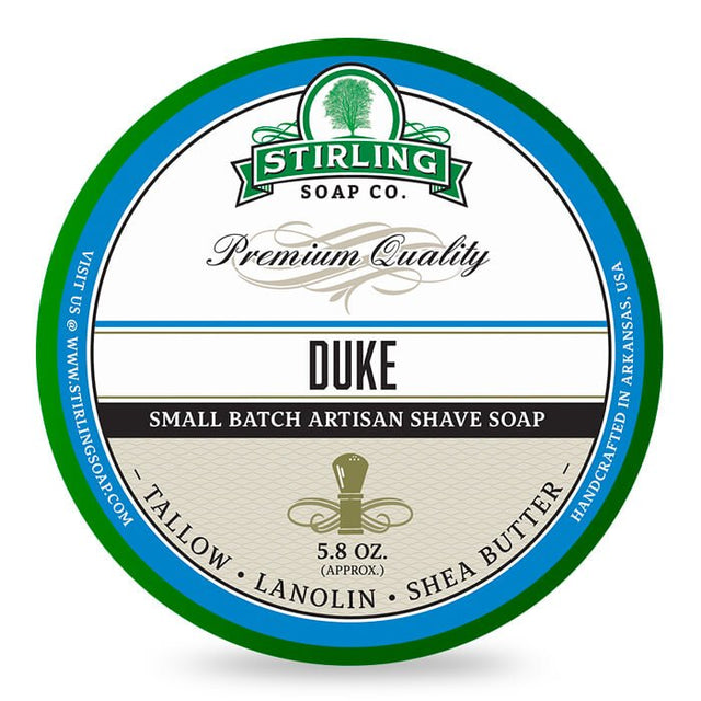 Stirling Soap Co. scheercrème Duke 165ml - Manandshaving - Stirling Soap Co.