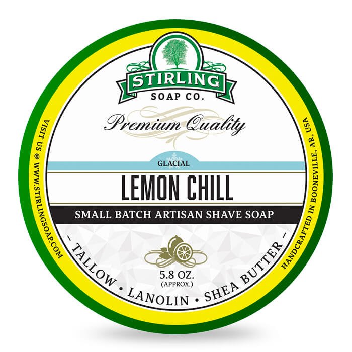 Stirling Soap Co. scheercrème Glacial Lemon Chill 165ml - Manandshaving - Stirling Soap Co.