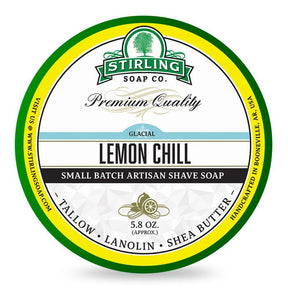 Stirling Soap Co. scheercrème Glacial Lemon Chill 165ml - Manandshaving - Stirling Soap Co.