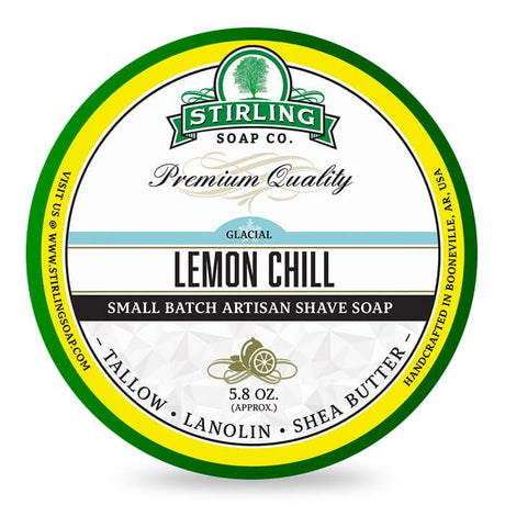 Stirling Soap Co. scheercrème Glacial Lemon Chill 165ml - Manandshaving - Stirling Soap Co.