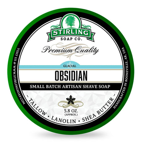 Stirling Soap Co. scheercrème Glacial Obsidian 165ml - Manandshaving - Stirling Soap Co.