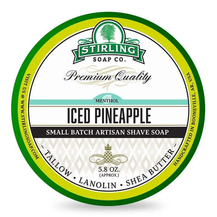 Stirling Soap Co. scheercrème Iced Pineapple 165ml - Manandshaving - Stirling Soap Co.