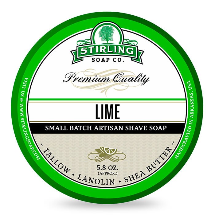 Stirling Soap Co. scheercrème Lime 165ml - Manandshaving - Stirling Soap Co.