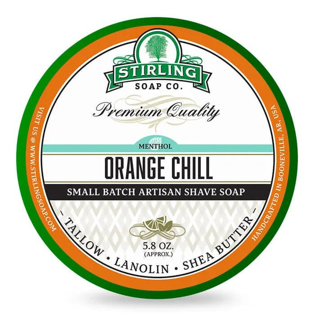 Stirling Soap Co. scheercrème Orange Chill 165ml - Manandshaving - Stirling Soap Co.