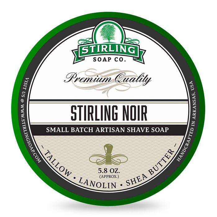 Stirling Soap Co. scheercrème Stirling Noir 165ml - Manandshaving - Stirling Soap Co.