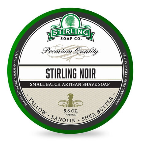 Stirling Soap Co. scheercrème Stirling Noir 165ml - Manandshaving - Stirling Soap Co.