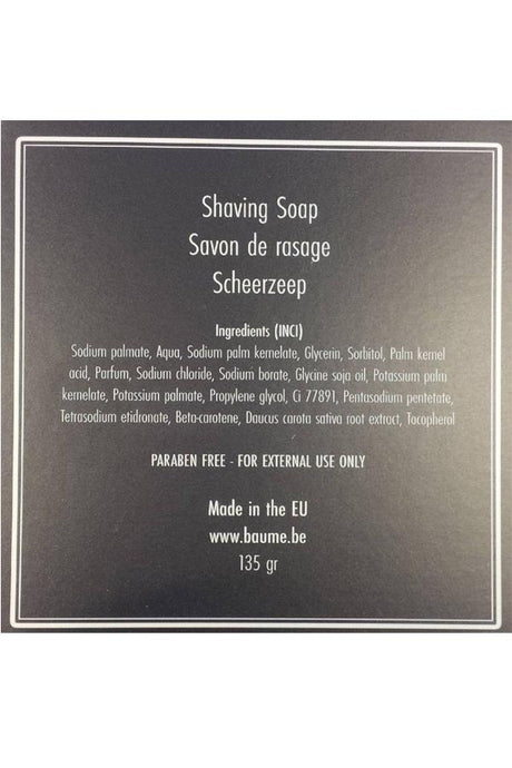 BAUME.BE scheerzeep navulling 125gr - Manandshaving - BAUME.BE